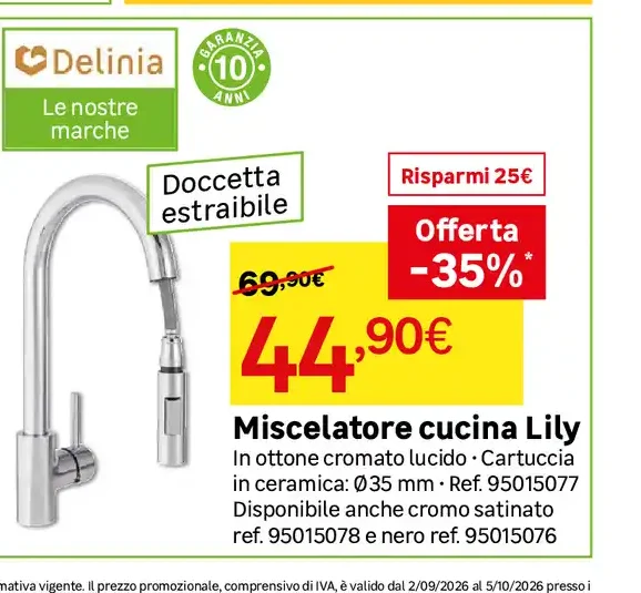 Miscelatore cucina Lily