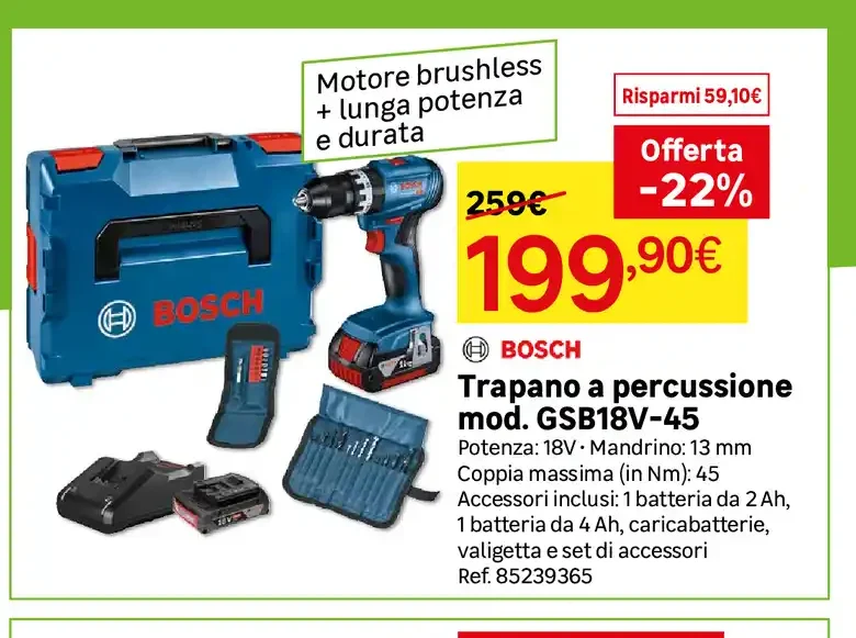 Trapano a percussione mod. GSB18V-45