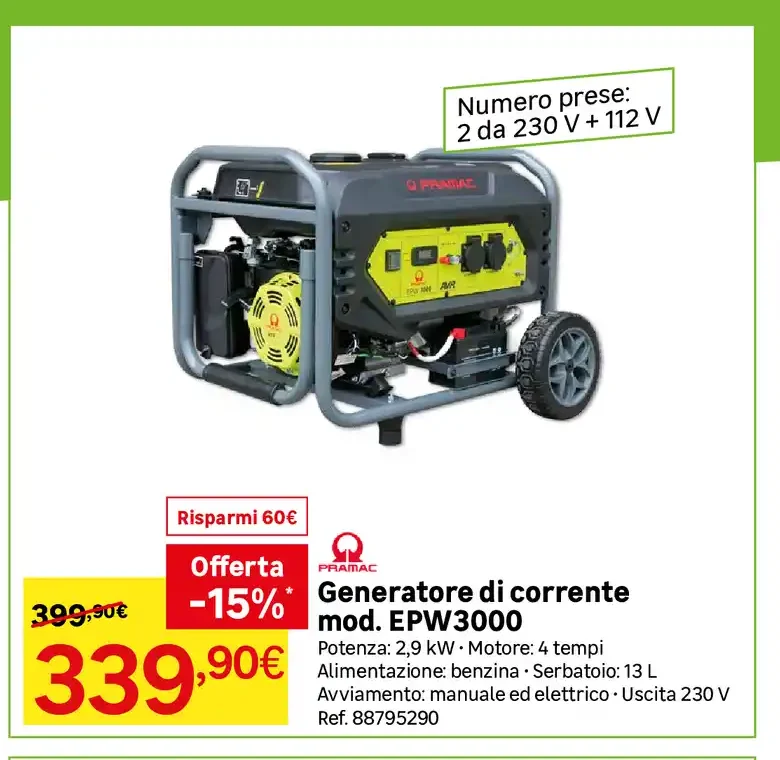 Generatore di corrente mod. EPW3000