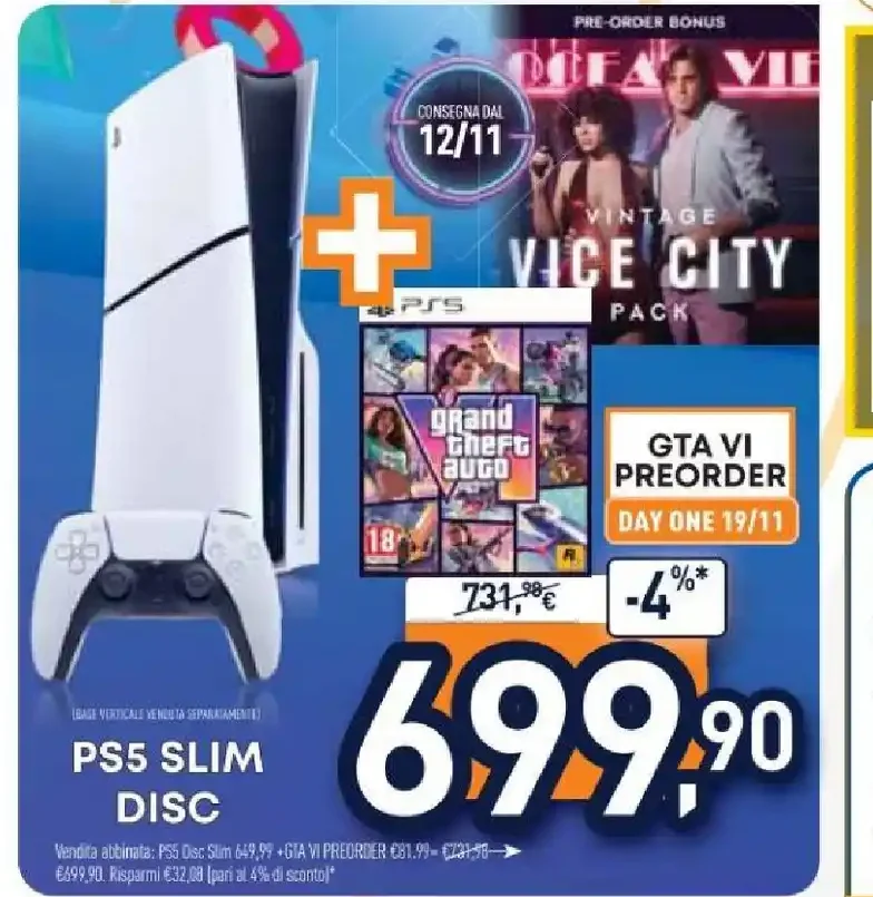 PS5 Slim Disc + GTA VI preorder