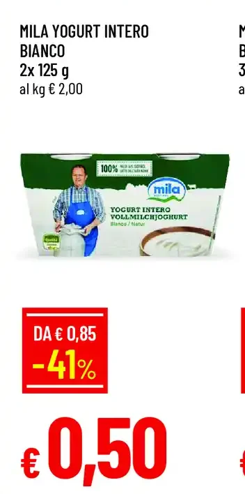 Yogurt intero bianco Mila