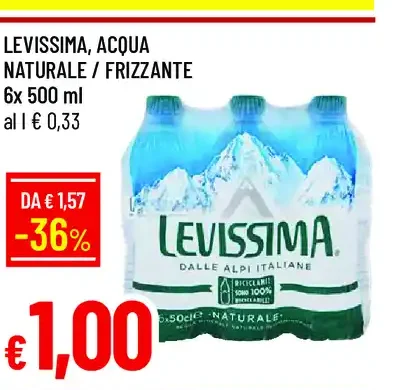 Acqua naturale/frizzante Levissima