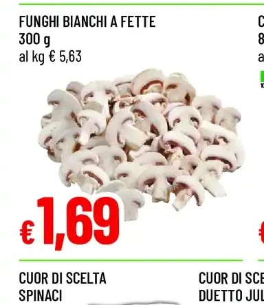 Funghi bianchi a fette