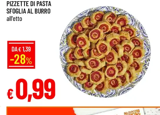 Pizzette di pasta sfoglia al burro