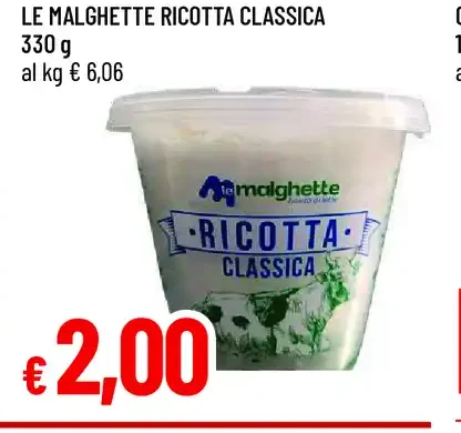 Le Malghette ricotta classica