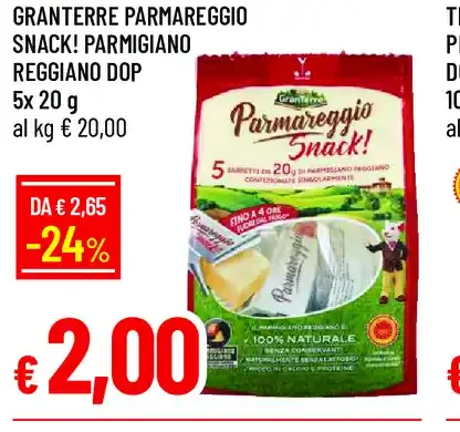 GranTerre Parmareggio Snack! Parmigiano Reggiano DOP