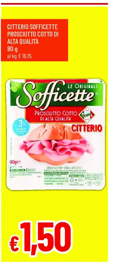 Citterio Sofficette prosciutto cotto