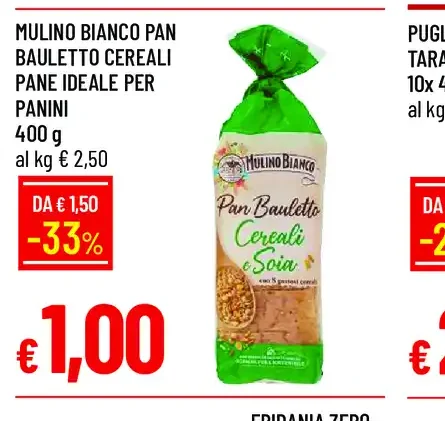 Pane bauletto cereali e soia