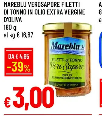 Filetti di tonno in olio extra vergine d'oliva