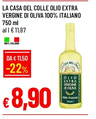 Olio extravergine di oliva 100% italiano