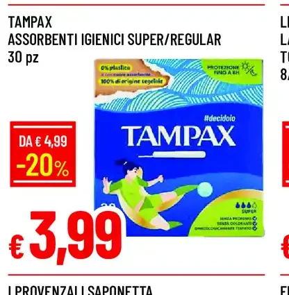 Tampax Assorbenti Igienici Super/Regular