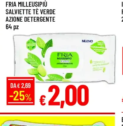 Fria MilleusiPiù Salviette Tè Verde