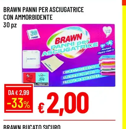 Brawn Panni per Asciugatrice con Ammorbidente