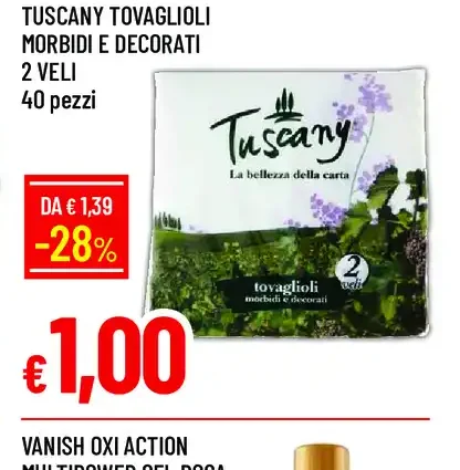 Tuscany Tovaglioli Morbidi e Decorati