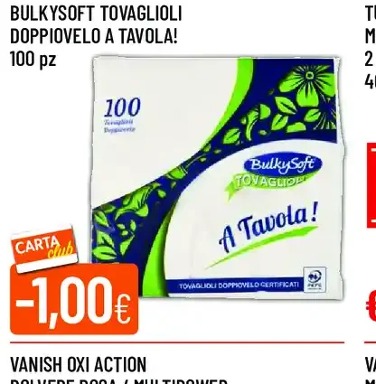 Bulkisoft Tovaglioli Doppio Velo