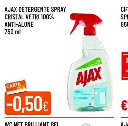 Ajax detergente spray cristal vetri