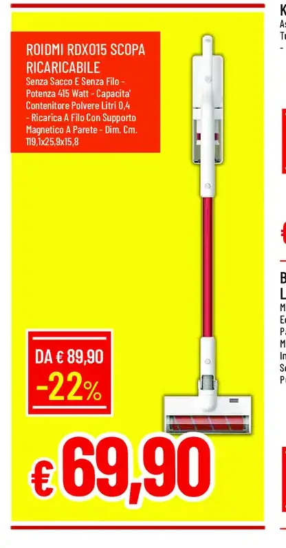 Roidmi RDX015 scopa ricaricabile