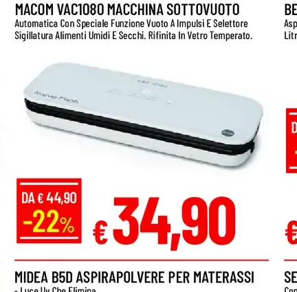 Macom VAC1080 macchina sottovuoto