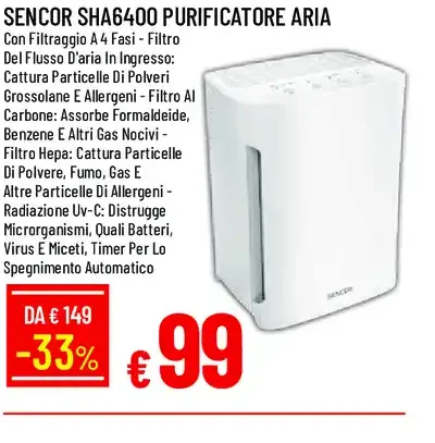 Sencor SHA6400 purificatore aria