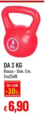 Peso kettlebell 3 kg