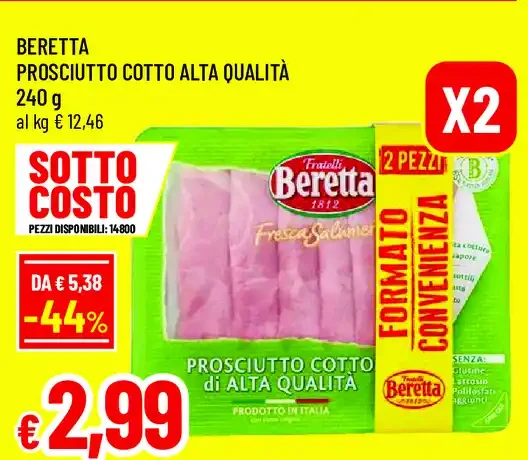 Beretta Prosciutto Cotto Alta Qualità