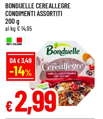 Bonduelle Cereali Legre condimenti assortiti