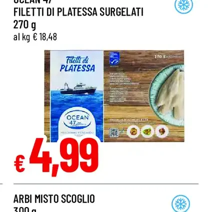 Ocean 47 filetti di platessa surgelati