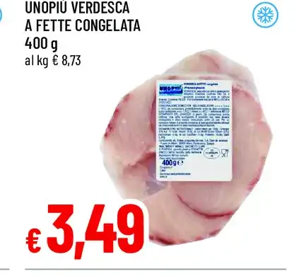 Unopiù verdesca a fette congelata