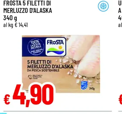 Frosta 5 filetti di merluzzo d'Alaska