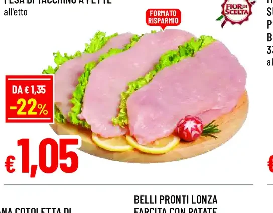 Fesa di tacchino a fette