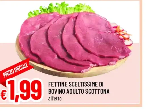 Fettine sceltissime di bovino adulto Scottona