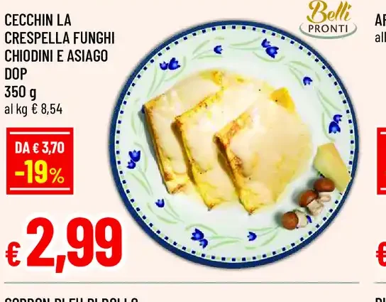 Cecchin la crespella funghi chiodini e asiago DOP