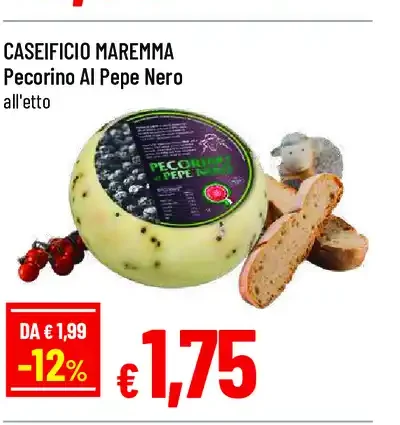 Caseificio Maremma Pecorino al Pepe Nero