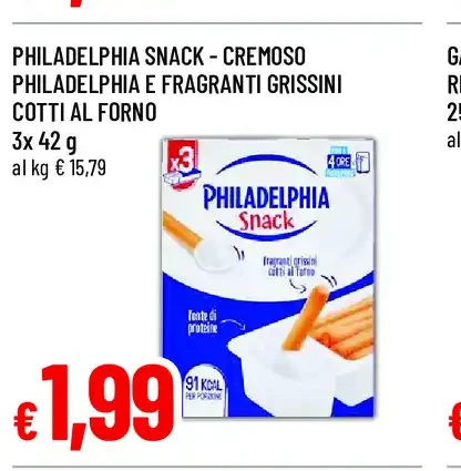 Philadelphia Snack cremoso grissini
