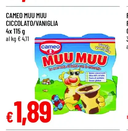 Cameo Muu Muu cioccolato/vaniglia