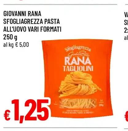 Giovanni Rana sfogliarezza pasta all'uovo vari formati