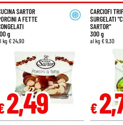 Cucina Sartor porcini a fette congelati