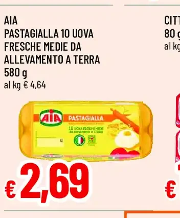 Aia Pastagi alla 10 Uova Fresche Medie da Allevamento a Terra