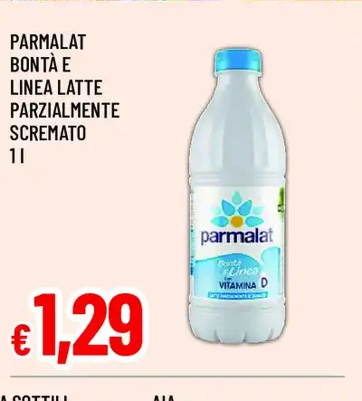Parmalat Bontà e Linea Latte Parzialmente Scremato