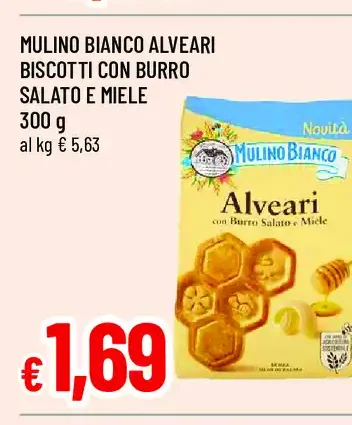 Mulino Bianco Alveari Biscotti con Burro Salato e Miele
