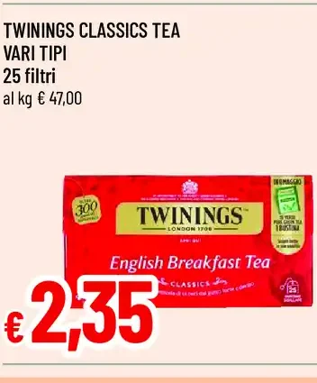Twinings Classics Tea Vari Tipi