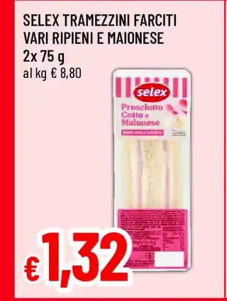 Selex Tramezzini Farciti Vari Ripieni e Maionese