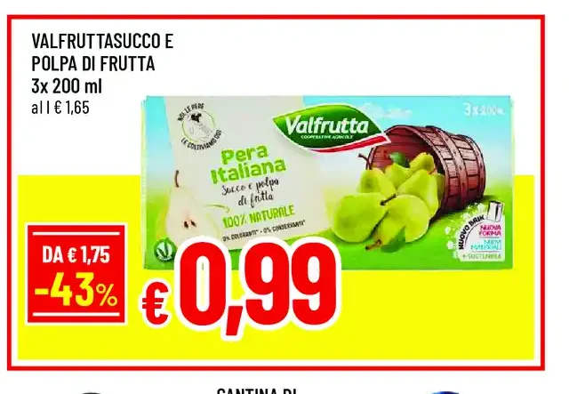 Valfrutta succo e polpa di frutta