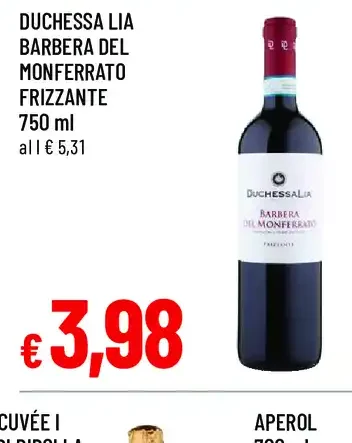 Duchessa Lia Barbera del Monferrato frizzante