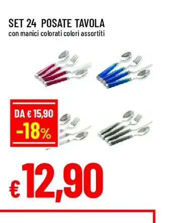 Set 24 posate tavola