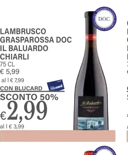 Lambrusco Grasparossa DOC Il Baluardo Chiarli