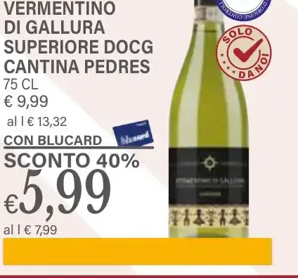 Vermentino di Gallura Superiore DOCG Cantina Pedres