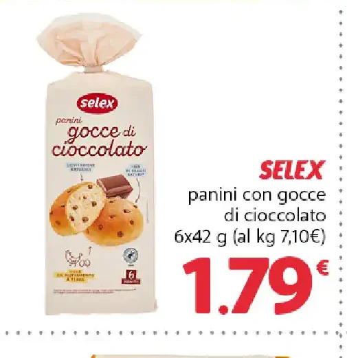Panini con gocce di cioccolato