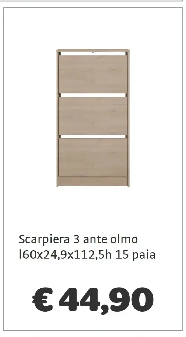 Scarpiera 3 ante olmo