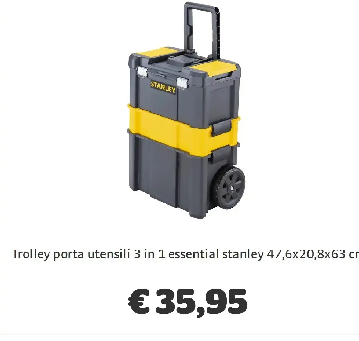 Trolley porta utensili 3 in 1 Essential Stanley